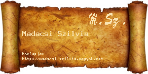 Madacsi Szilvia névjegykártya